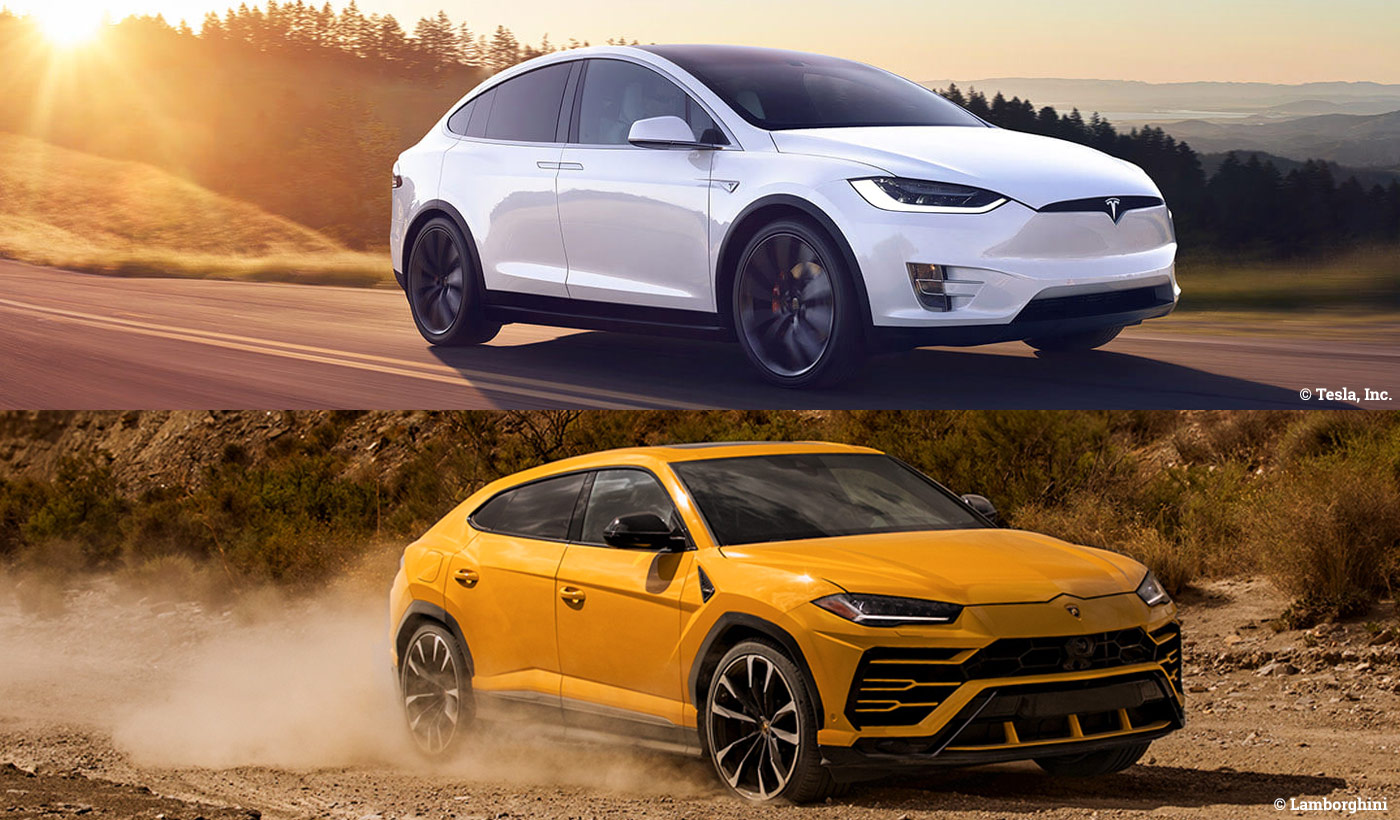 Lamborghini Urus vs. Tesla Model X P100D