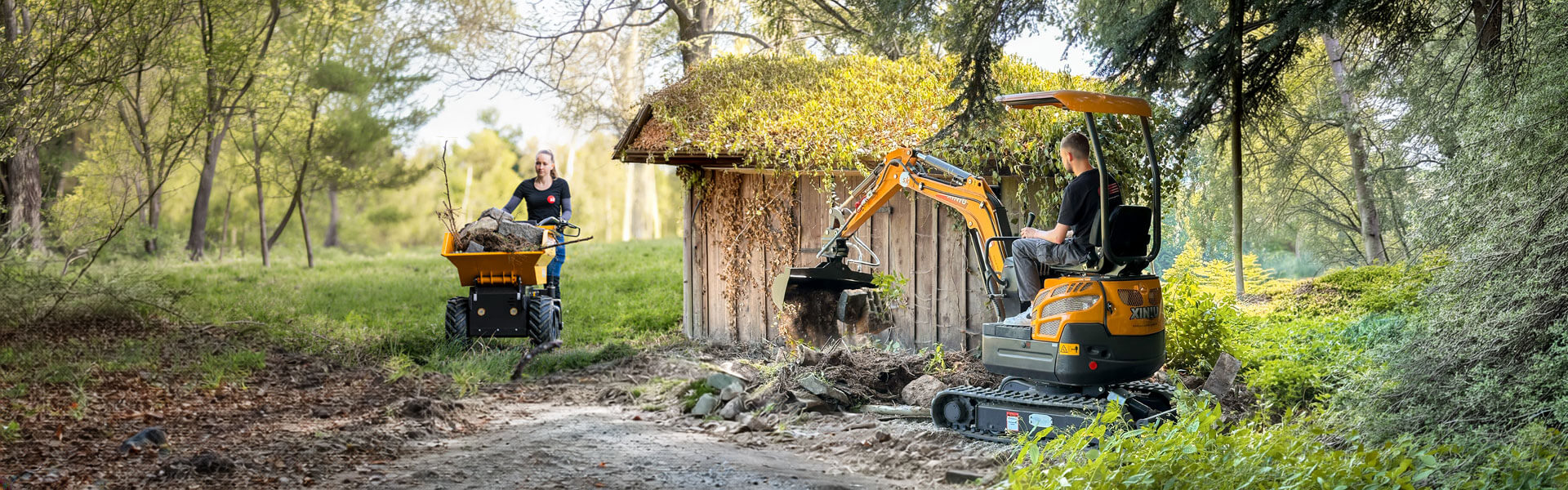 Minidumper und Minibagger im Einsatz Minidumper und Minibagger im Einsatz