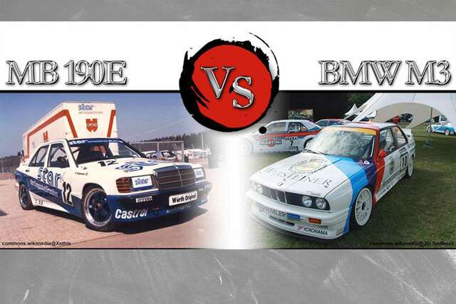 MB 190E und BMW M3