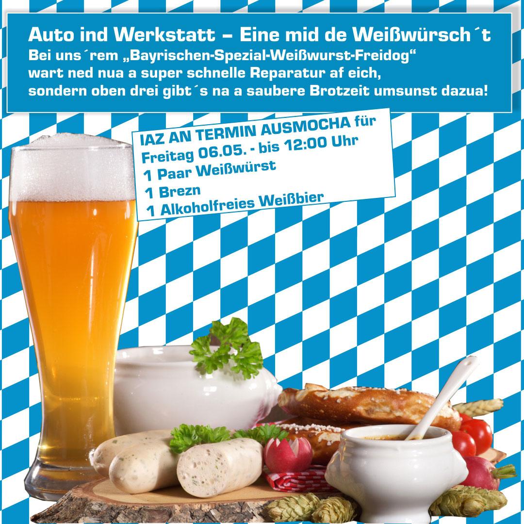 Werkstatttermin mit Weißwurstfrühstück