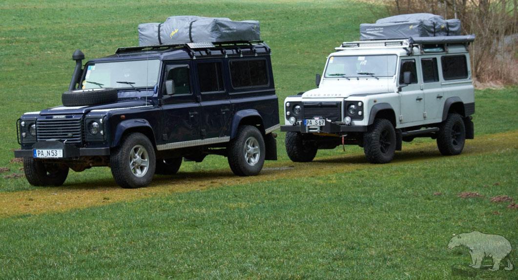 World of Nanook - Land Rover mit Dachzelten