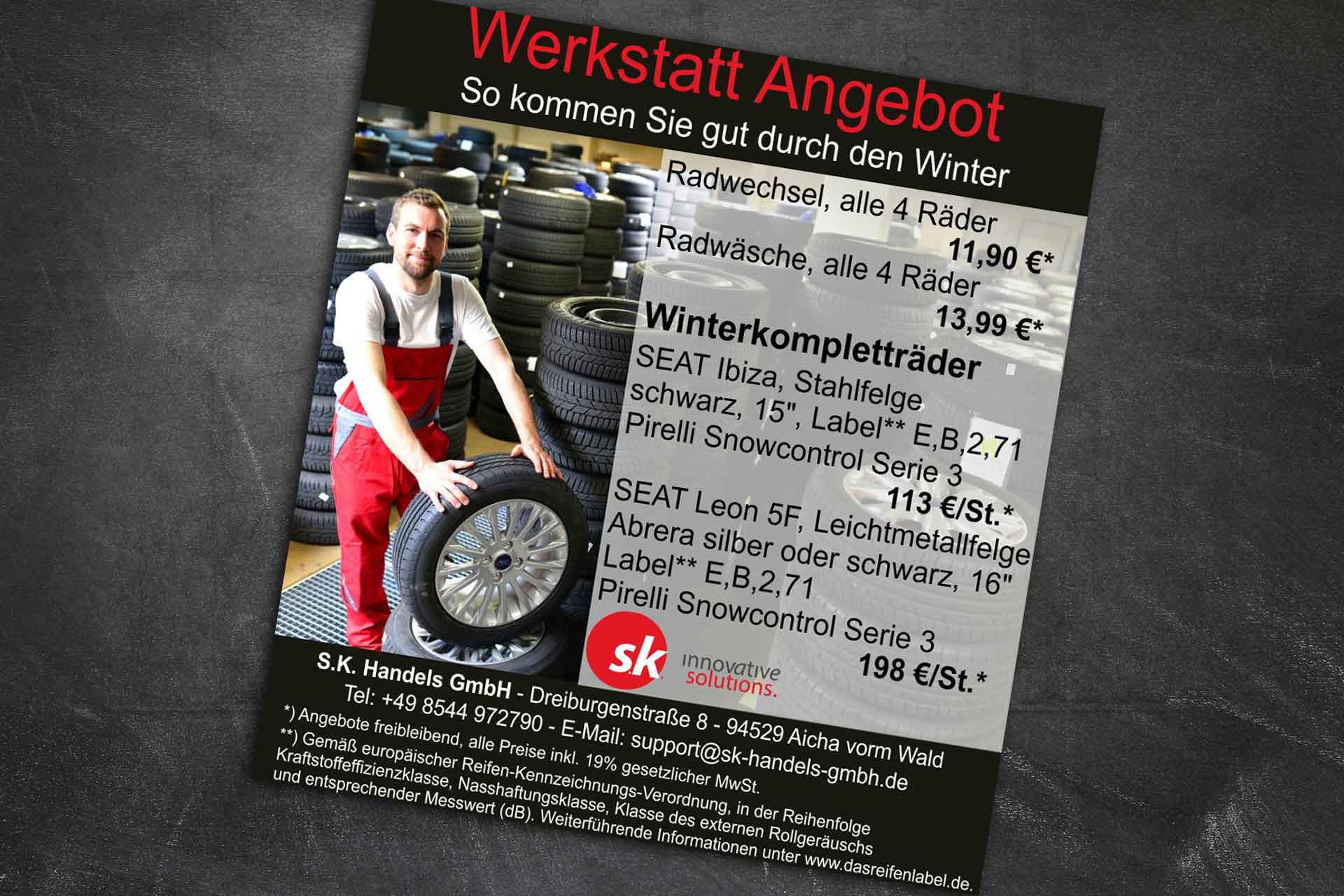 Werkstatt Angebot