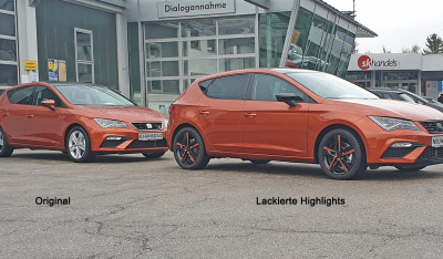 SEAT Leon Orange - Lackierte Highlights