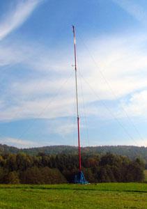 Mobile Windmessanlage komplett auf aufgebaut Windmessanlage