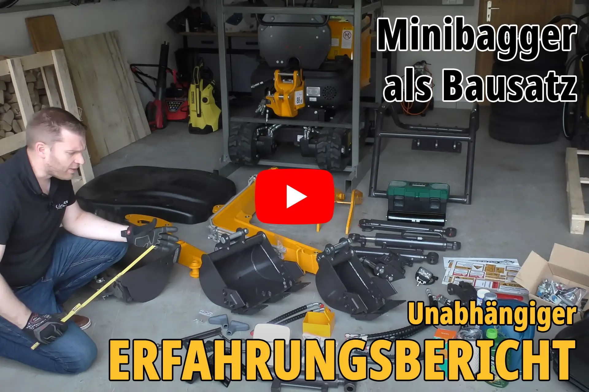 Minibagger als Bausatz Erfahrungsbericht auf YouTube Minibagger Bausatz Erfahrungsbericht
