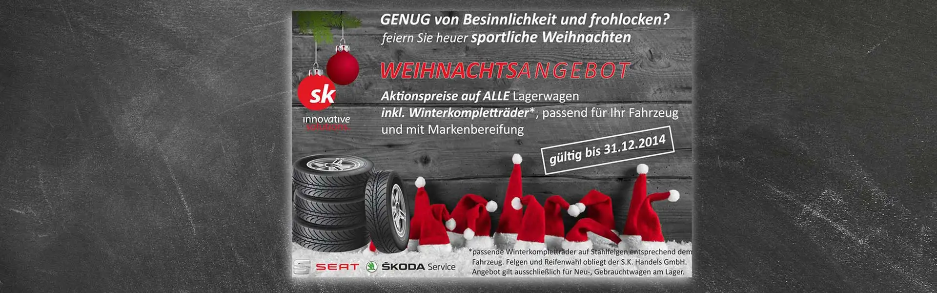 Weihnachtsangebot im Autohaus Weihnachtsangebot
