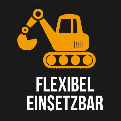 Vorteil Minibagger flexibel einsetzbar Icon Flexibilität