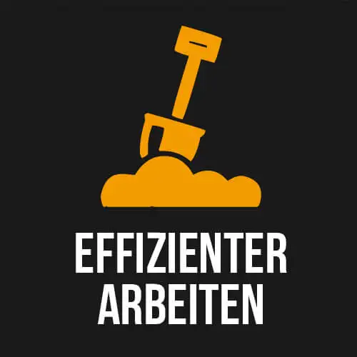 Vorteil Minibagger effizient arbeiten Icon effizient arbeiten