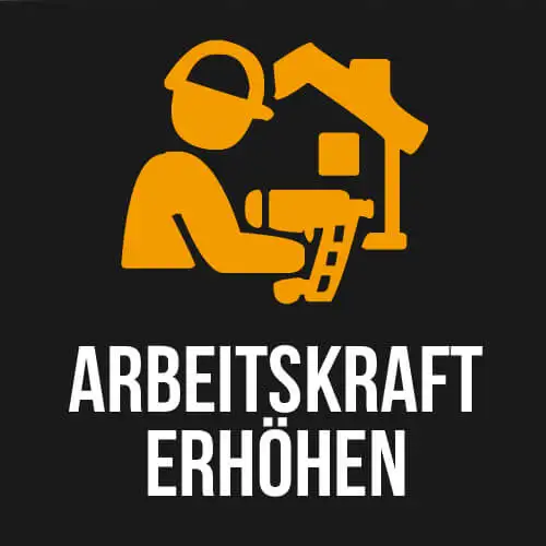 Vorteil Minibagger Arbeitskraft erhöhen Icon Arbeitskraft