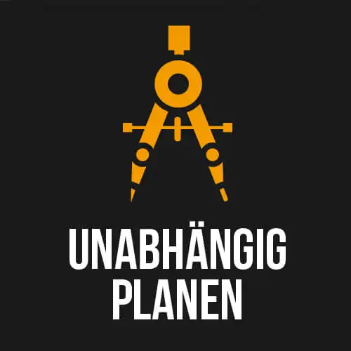 Vorteil Minibagger unabhängig planen Icon Unabhängigkeit