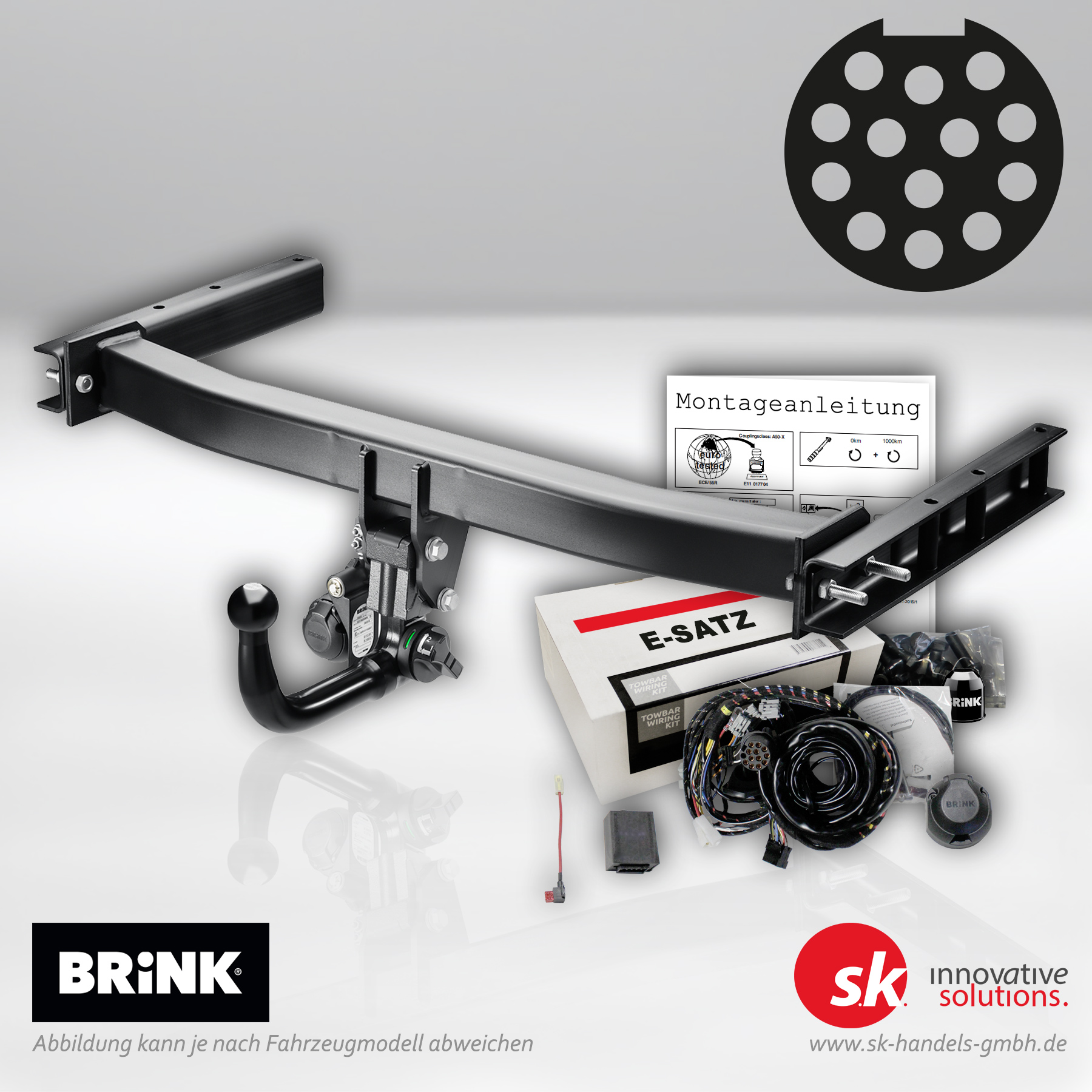 set-vert-abnehmbare-ahk-bmu-13pol-elektrosatz Abnehmbare Anhängerkupplung von BRINK inklusive 13-poligem Elektrosatz für Toyota C-Hr (_X1_)