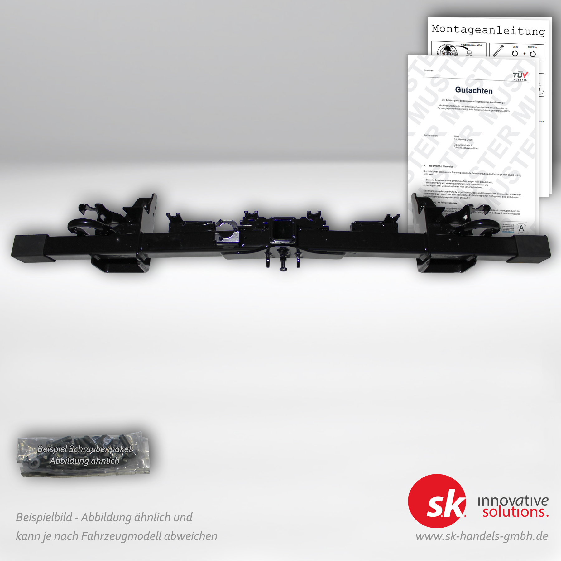 anhaengerkupplung-ford-raptor-10397-M4I Set zur Anhängelasterhöhung mit Gutachten und Anhängerkupplung für Ford Ranger Raptor (Typ 2AB)