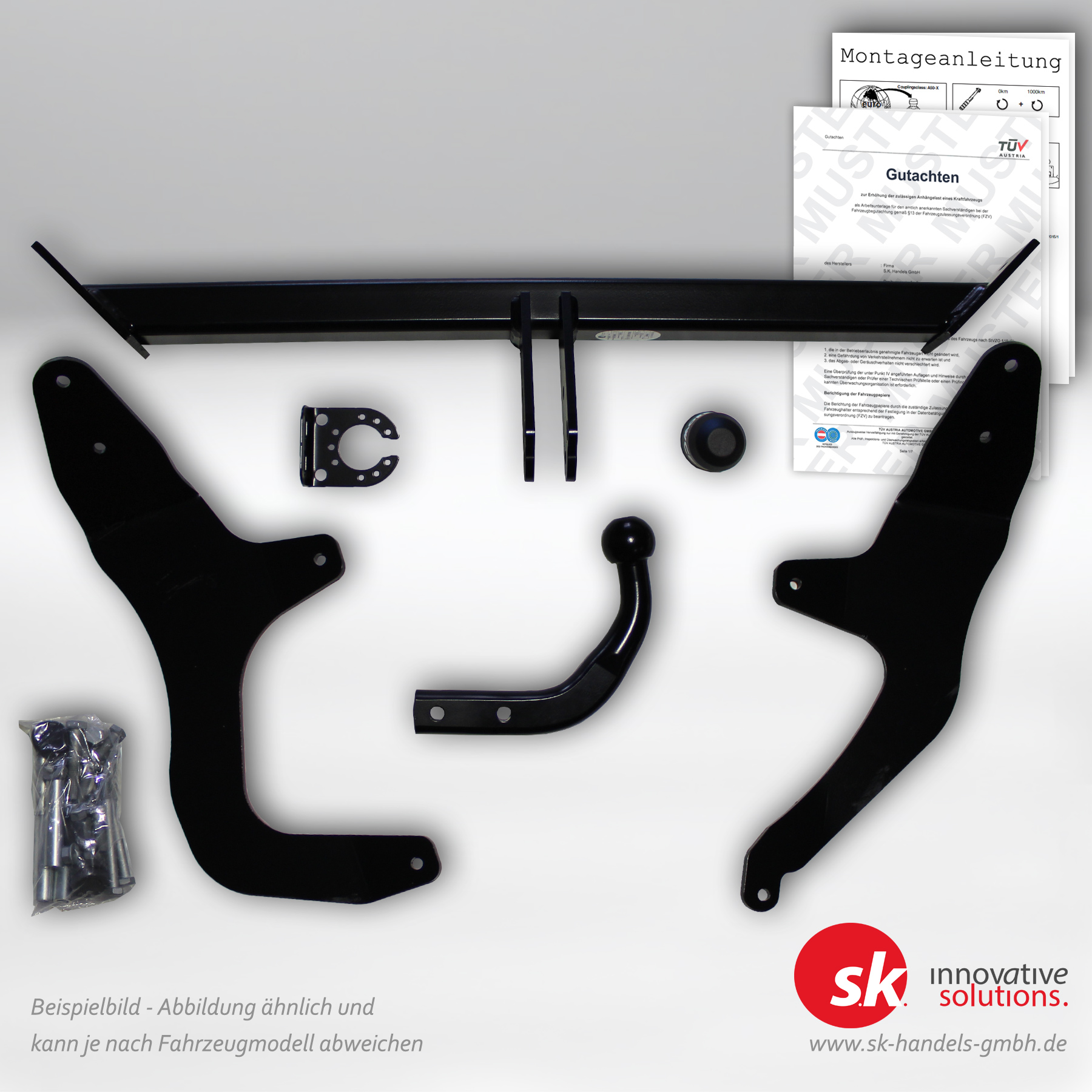 starre-anhaengerkupplung-10396-1 Set zur Anhängelasterhöhung für Dacia Lodgy SD
