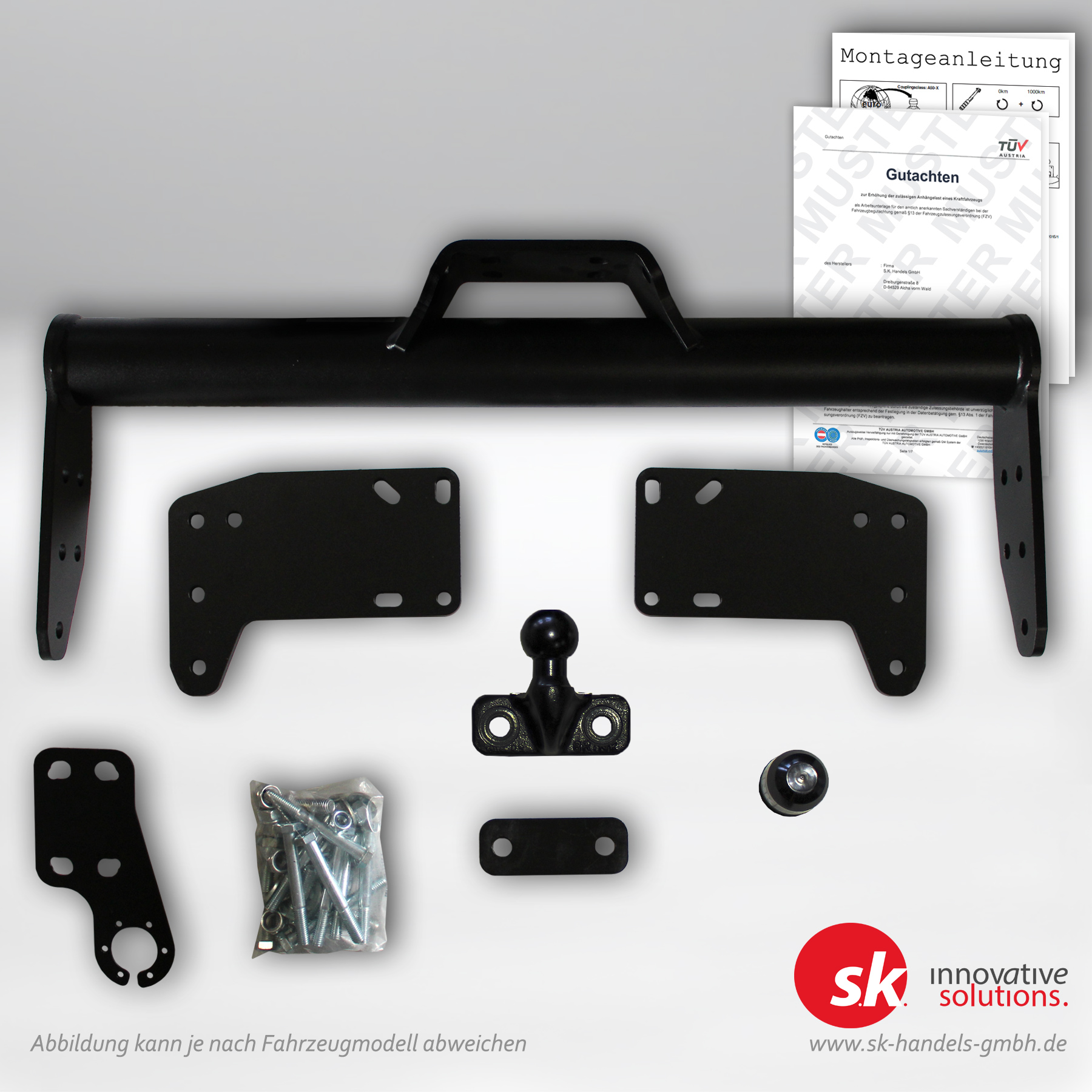 anhaengerkupplung-sprinter-kasten-10463-KA Set zur Anhängelasterhöhung mit Gutachten und Anhängerkupplung, Flansch, für Mercedes Benz Sprinter III Kasten