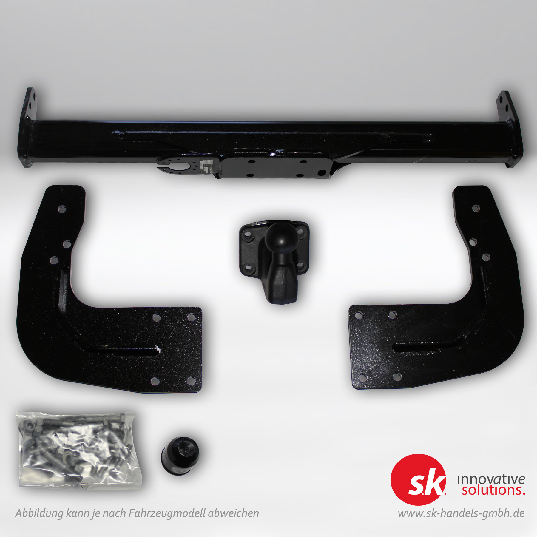 anhaengerkupplung-11168 Set zur Anhängelasterhöhung mit Gutachten und Anhängerkupplung, Flansch, für VW Crafter Kasten ab 4,6 t