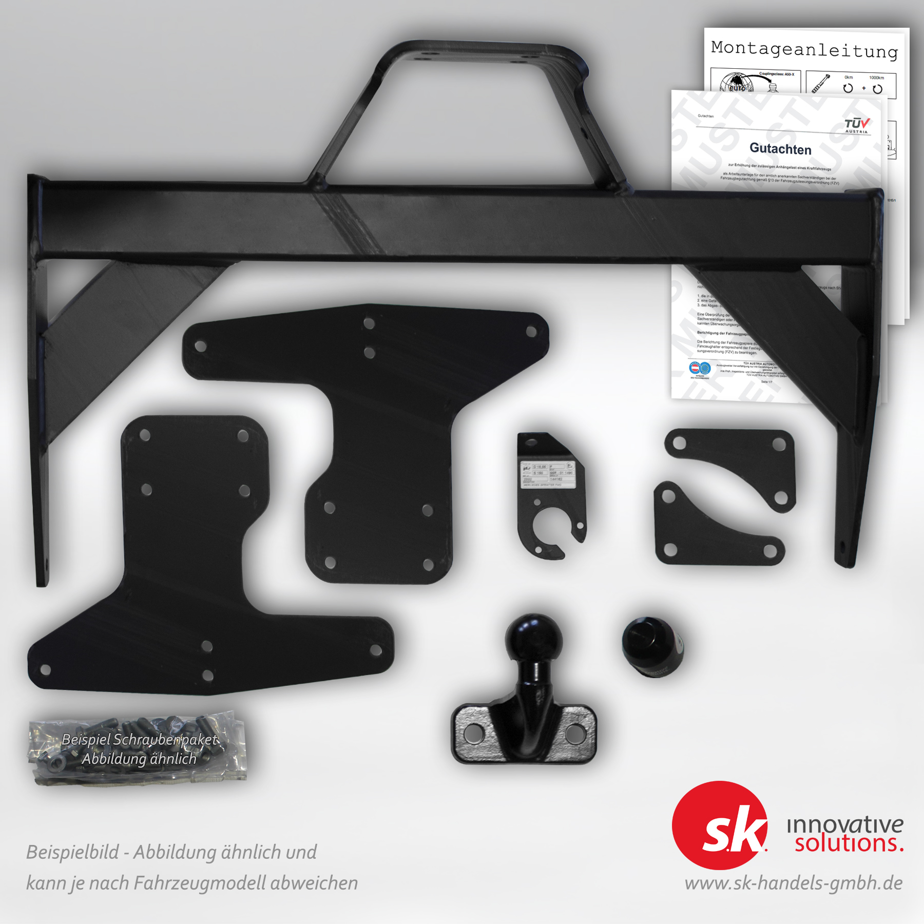 anhaengelasterhoehung-trittstufe-10463-ts Verstärkte Anhängerkupplung, Flansch, für Mercedes Benz Sprinter III