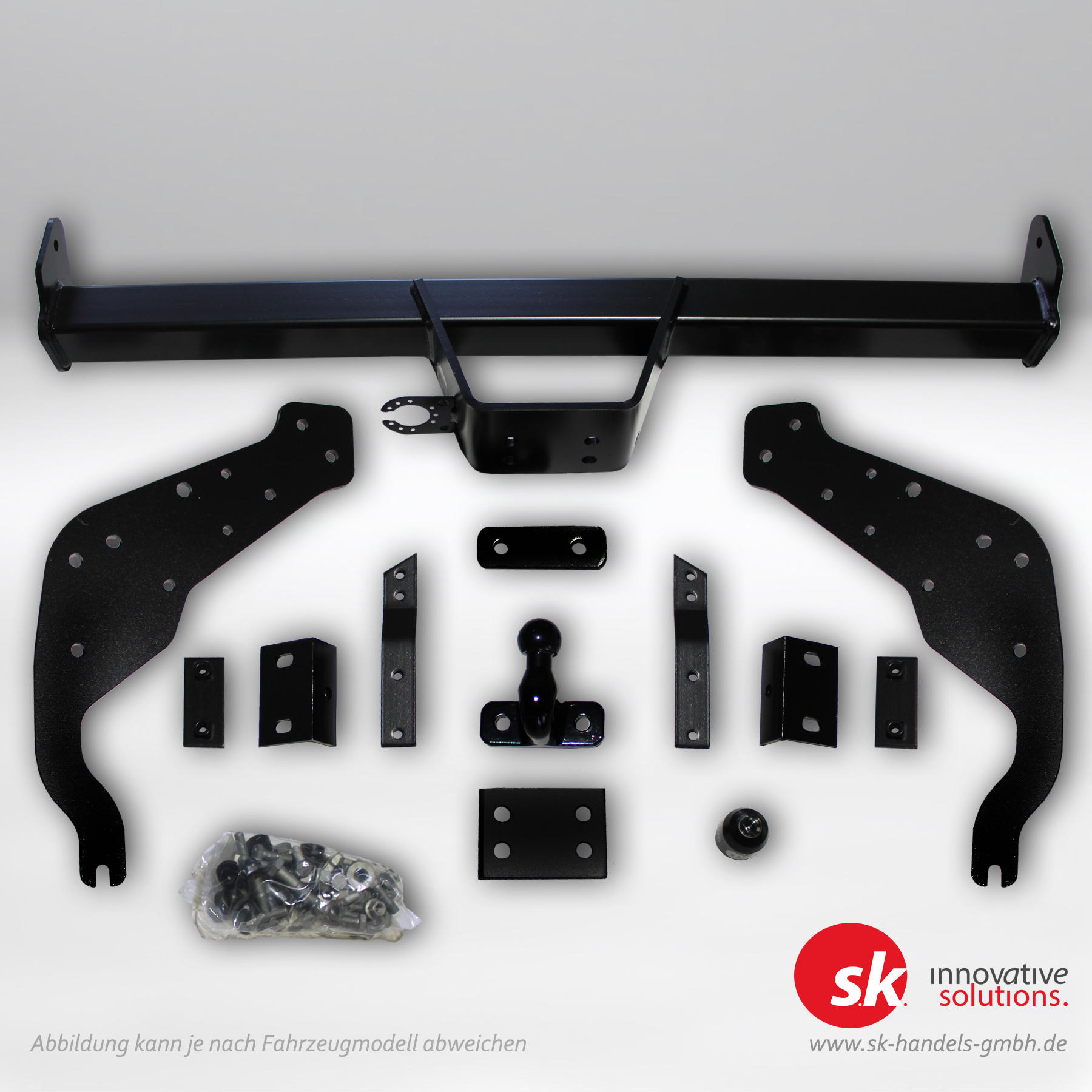 anhaengerkupplung-10314 Set zur Anhängelasterhöhung mit Gutachten und Anhängerkupplung, Flansch, für Ford Ranger (Typ 2AB)